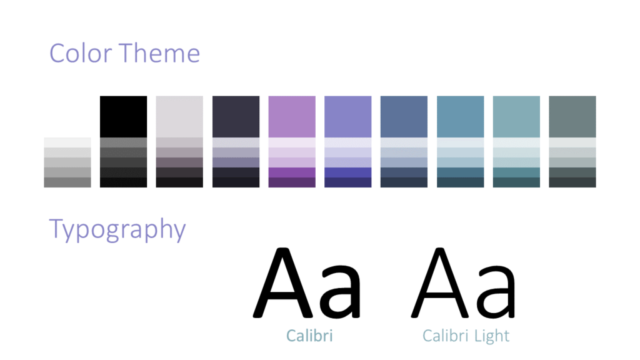 Trayectorias Plantilla Gratis Para PowerPoint Y Google Slides - Diapositiva con la Paleta de Colores