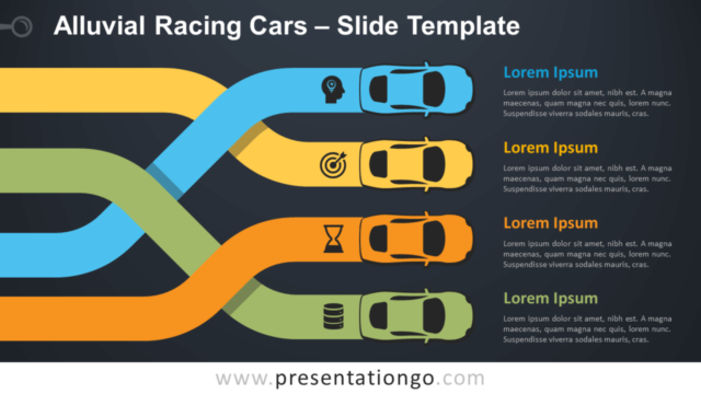 Coche de Carreras Aluviales Gráfico Gratis Para PowerPoint Y Google Slides