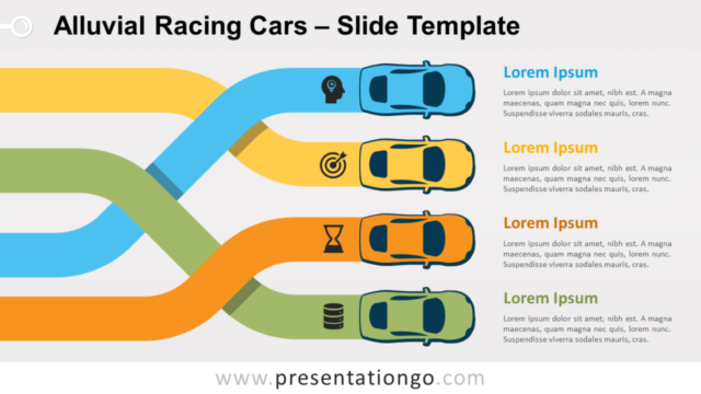 Coche de Carreras Aluviales Gráfico Gratis Para PowerPoint Y Google Slides