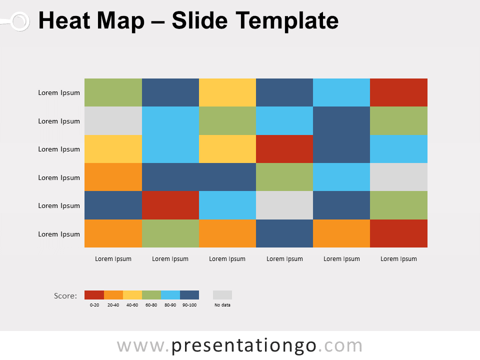 Mapa de Calor Diagrama Gratis Para PowerPoint Y Google Slides