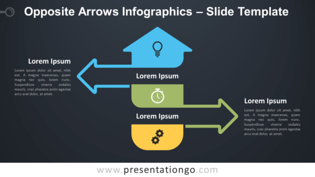 Infografía Gratis de Flechas Opuestas Para PowerPoint Y Google Slides