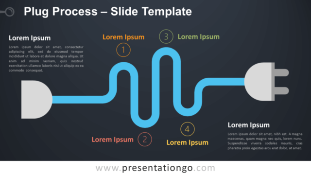 Proceso de Enchufe Gráfico Gratis Para PowerPoint Y Google Slides