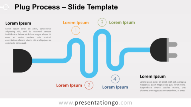 Proceso de Enchufe Gráfico Gratis Para PowerPoint Y Google Slides