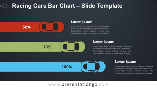 Gráfico de Barras de Coches de Carreras Gratis Para PowerPoint Y Google Slides