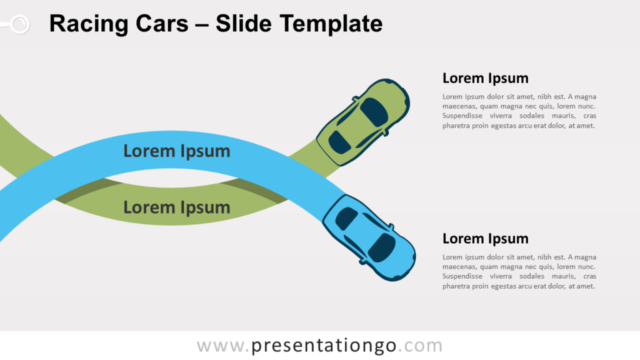 Coches de Carreras Gráfico Gratis Para PowerPoint Y Google Slides