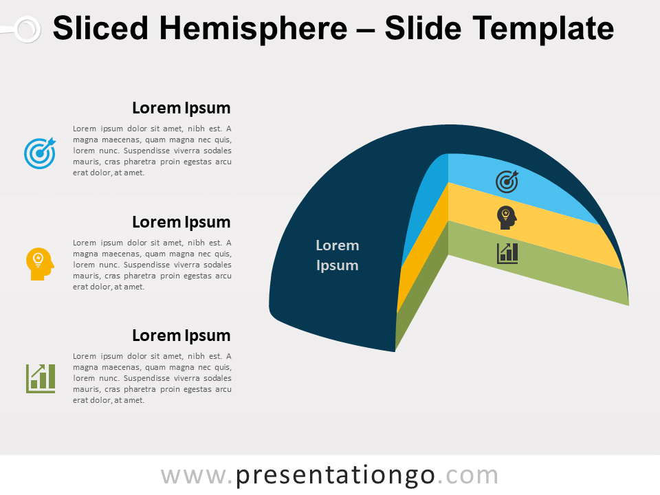 Semi Esfera Cortada Gráfico Gratis Para PowerPoint Y Google Slides