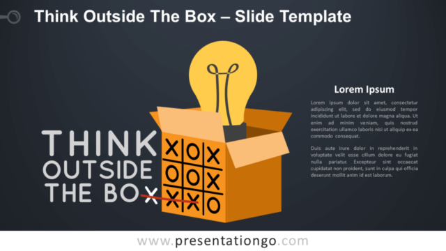 Pensar Fuera de la Caja Gráfico Gratis Para PowerPoint Y Google Slides