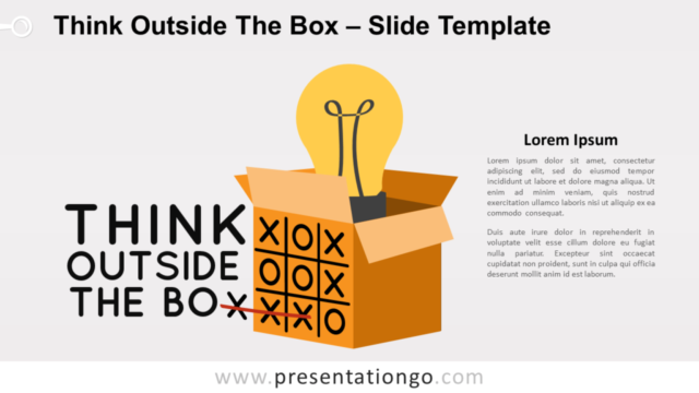 Pensar Fuera de la Caja Gráfico Gratis Para PowerPoint Y Google Slides