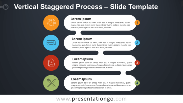 Proceso Vertical Escalonado Gráfico Gratis Para PowerPoint Y Google Slides