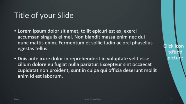 Plantilla de Ondas Gratis Para PowerPoint Y Google Slides - Diapositiva de Título Y Contenido
