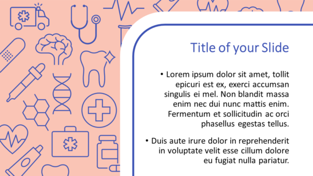 MEDICONS - Plantilla Gratis de Medicina y Salud Para PowerPoint Y Google Slides - Diapositiva de Título Y Contenido