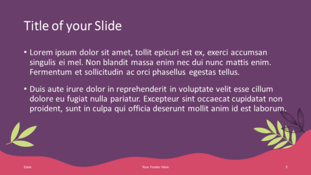 Plantilla Gratis de Hoja de Sorbete Para PowerPoint Y Google Slides - Diapositiva de Título Y Contenido