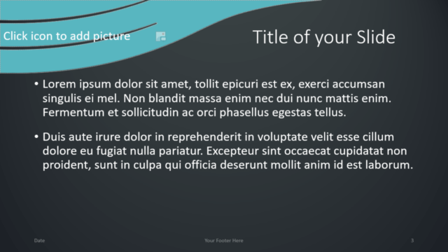 Plantilla de Ondas Gratis Para PowerPoint Y Google Slides - Diapositiva de Título Y Contenido