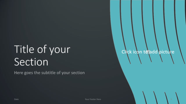 Plantilla de Ondas Gratis Para PowerPoint Y Google Slides - Diapositiva de Sección