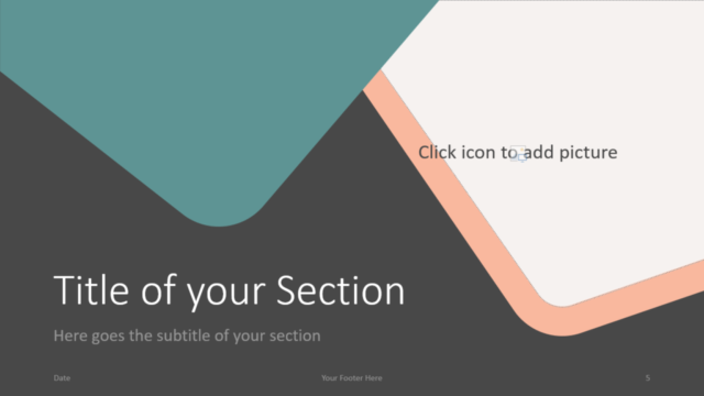 Plantilla Gratis de Esquinas Redondeadas Abstractas Para PowerPoint Y Google Slides - Diapositiva de Sección