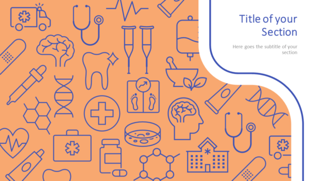 MEDICONS - Plantilla Gratis de Medicina y Salud Para PowerPoint Y Google Slides - Diapositiva de Sección