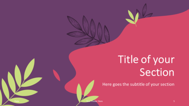 Plantilla Gratis de Hoja de Sorbete Para PowerPoint Y Google Slides - Diapositiva de Sección