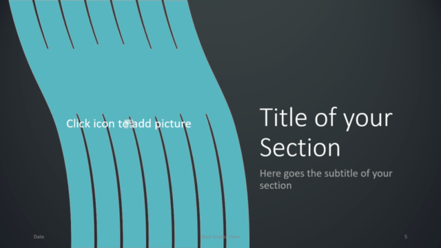 Plantilla de Ondas Gratis Para PowerPoint Y Google Slides - Diapositiva de Sección