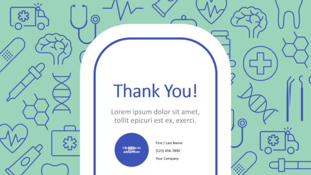 MEDICONS - Plantilla Gratis de Medicina y Salud Para PowerPoint Y Google Slides - Diapositiva de ¡Gracias!