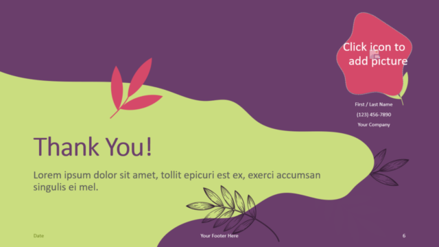 Plantilla Gratis de Hoja de Sorbete Para PowerPoint Y Google Slides - Diapositiva de ¡Gracias!