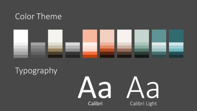 Plantilla Gratis de Esquinas Redondeadas Abstractas Para PowerPoint Y Google Slides - Diapositiva con la Paleta de Colores
