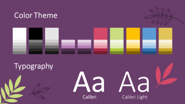Plantilla Gratis de Hoja de Sorbete Para PowerPoint Y Google Slides - Diapositiva con la Paleta de Colores