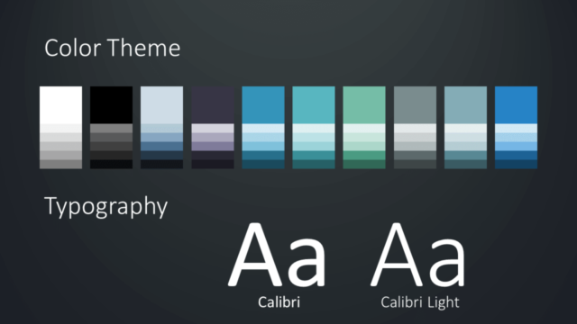 Plantilla de Ondas Gratis Para PowerPoint Y Google Slides - Diapositiva con la Paleta de Colores