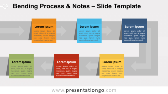 Proceso de Doblez y Notas Gráfico Gratis Para PowerPoint Y Google Slides