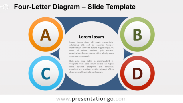 Diagrama Gratis de Cuatro Letras Para PowerPoint Y Google Slides