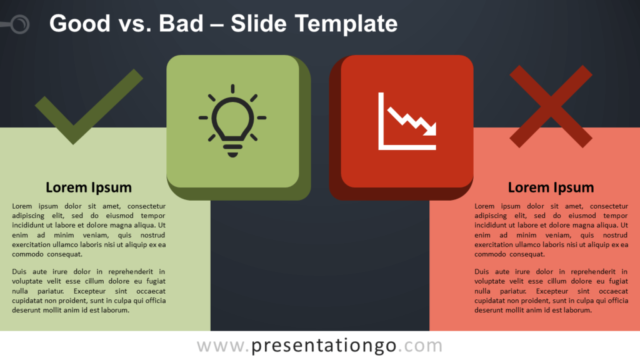 Bueno vs. Malo Gráfico Gratis Para PowerPoint Y Google Slides