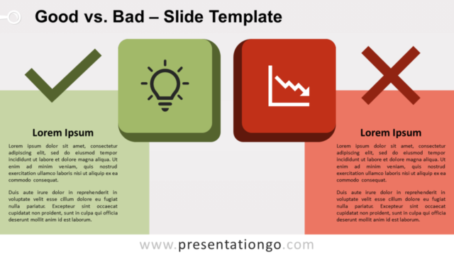 Bueno vs. Malo Gráfico Gratis Para PowerPoint Y Google Slides