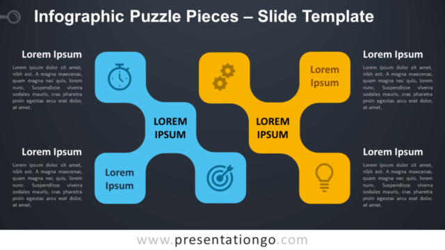 Piezas de Puzzle Infográfico Gratis Para PowerPoint Y Google Slides