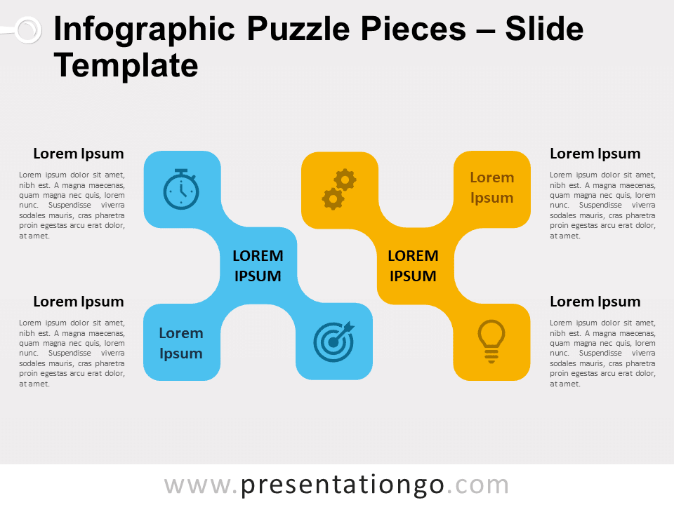 Piezas de Puzzle Infográfico Gratis Para PowerPoint Y Google Slides