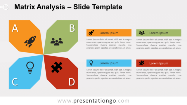 Análisis de Matriz Diagrama Gratis Para PowerPoint Y Google Slides