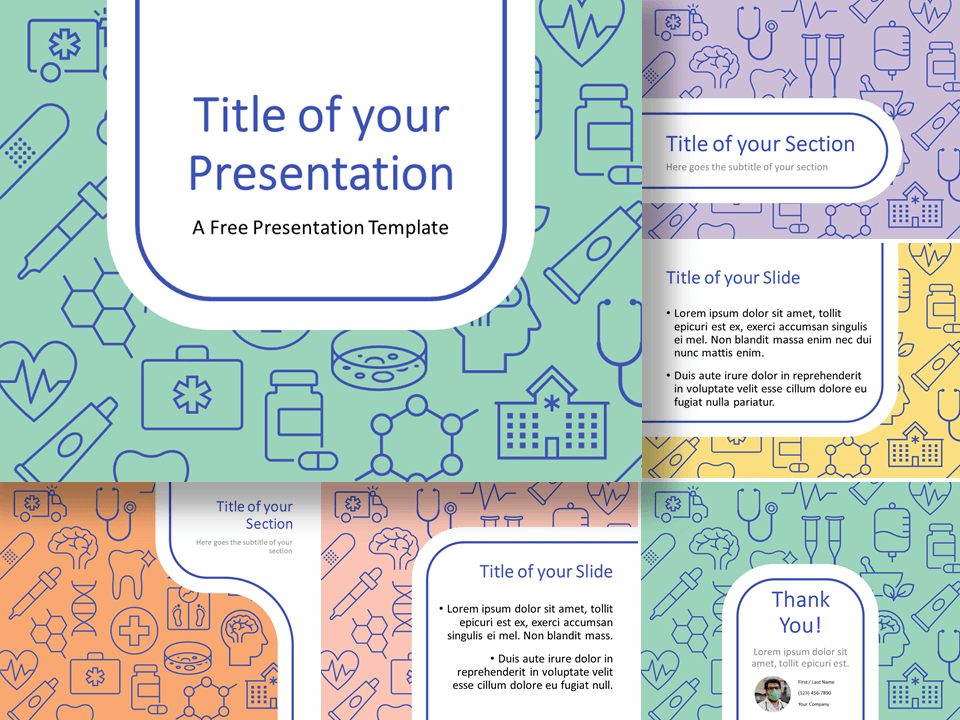 MEDICONS - Plantilla Gratis de Medicina y Salud Para PowerPoint Y Google Slides