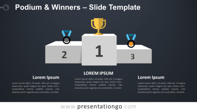 Podio y Ganadores Gráfico Gratis Para PowerPoint Y Google Slides
