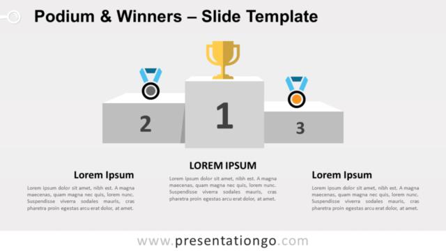 Podio y Ganadores Gráfico Gratis Para PowerPoint Y Google Slides
