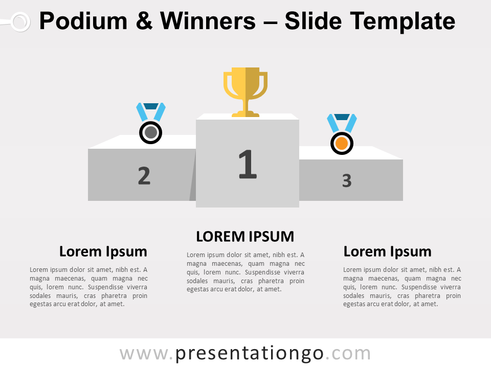 Podio y Ganadores Gráfico Gratis Para PowerPoint Y Google Slides