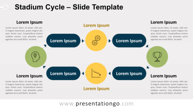 Ciclo de Estadio Diagrama Gratis Para PowerPoint Y Google Slides