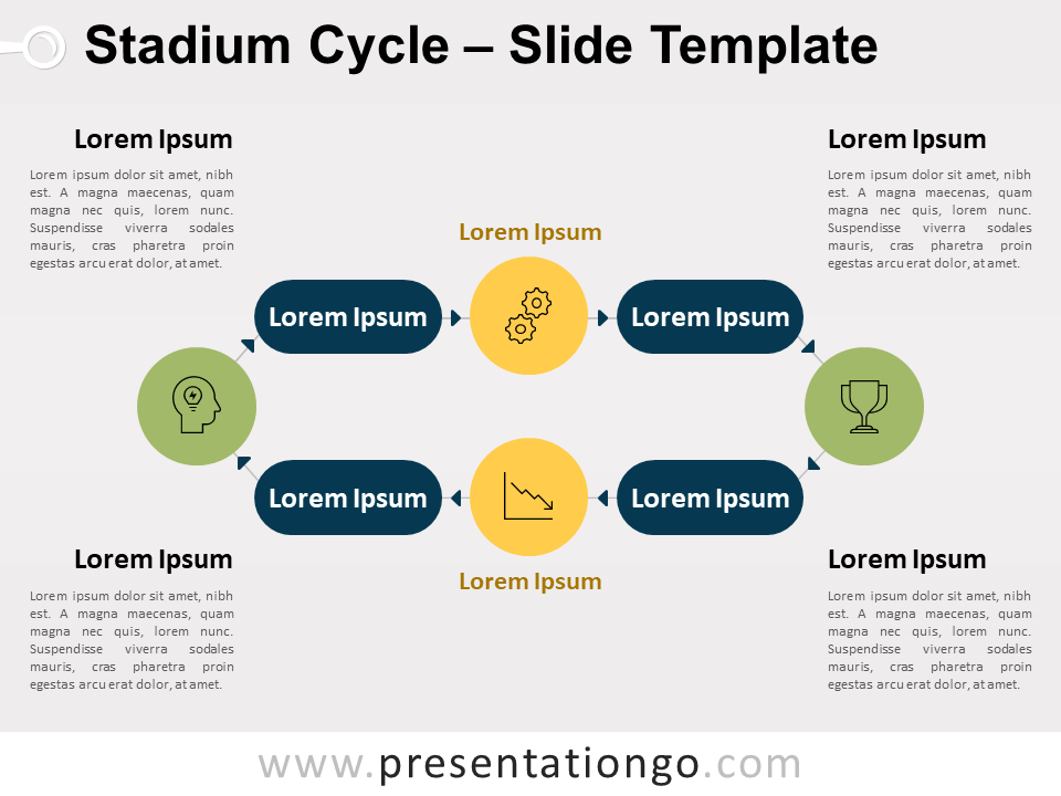 Ciclo de Estadio Diagrama Gratis Para PowerPoint Y Google Slides