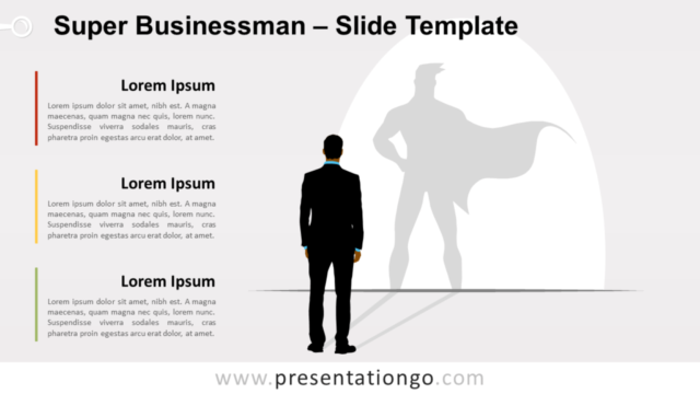 Super Hombre de Negocios Gráfico Gratis Para PowerPoint Y Google Slides