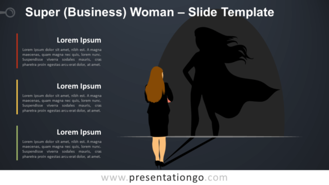 Super Mujer de Negocios Gráfico Gratis Para PowerPoint Y Google Slides