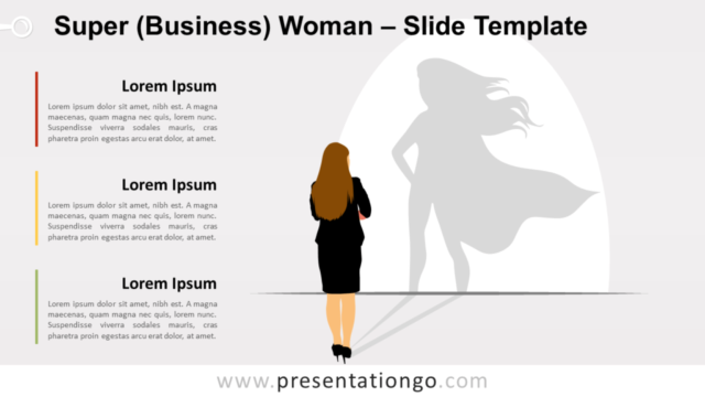 Super Mujer de Negocios Gráfico Gratis Para PowerPoint Y Google Slides