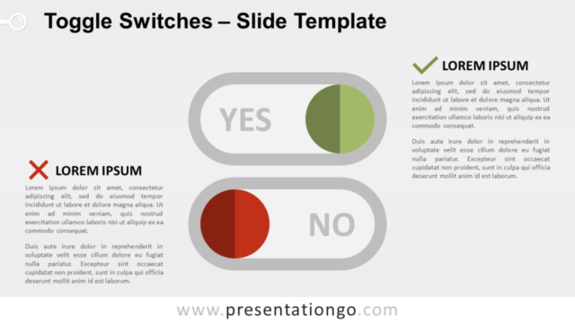 Interruptores de Palanca Gráfico Gratis Para PowerPoint Y Google Slides