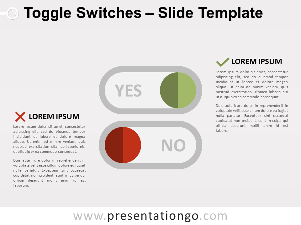 Interruptores de Palanca Gráfico Gratis Para PowerPoint Y Google Slides