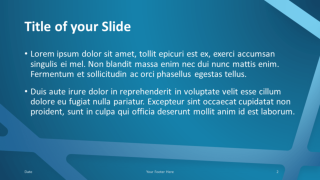 Plantilla Gratis de Red Azul Para PowerPoint Y Google Slides - Diapositiva de Título Y Contenido