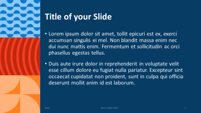 Plantilla Neo Geométrica Gratis Para PowerPoint Y Google Slides - Diapositiva de Título Y Contenido