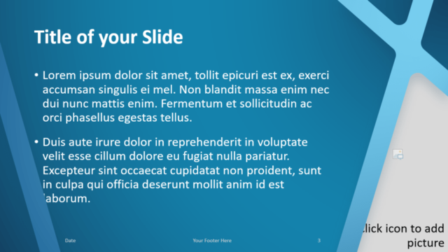 Plantilla Gratis de Red Azul Para PowerPoint Y Google Slides - Diapositiva de Título Y Contenido
