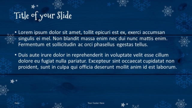 Plantilla de Marcos Navideños Gratis Para PowerPoint Y Google Slides - Diapositiva de Título Y Contenido