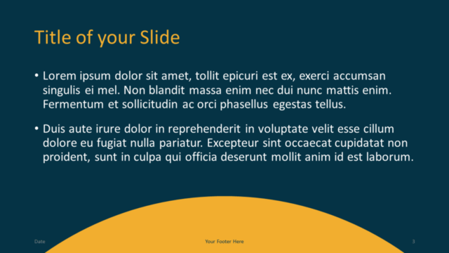 Plantilla de Anillo Dorado Gratis Para PowerPoint Y Google Slides - Diapositiva de Título Y Contenido